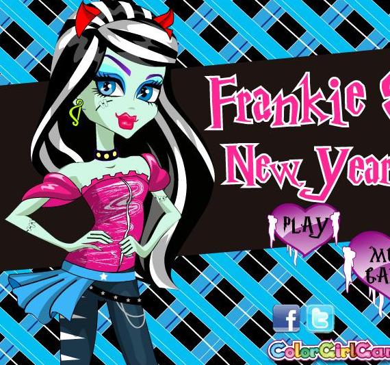 frankie stein new year style monster high dress up girls game